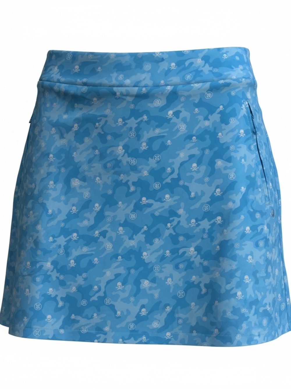 G/FORE Icon Skull Camo Silky Tech Nylon A-Line Golf Skort XS